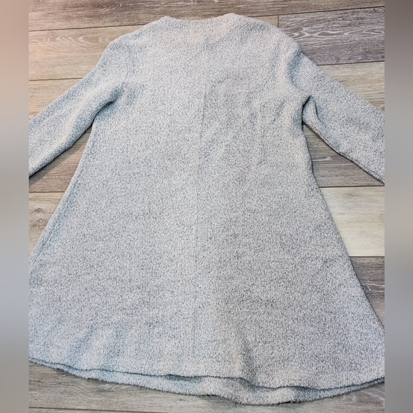 Lulus harmonious light grey angora wool mock neck long sleeve swing dress - Picture 6 of 10